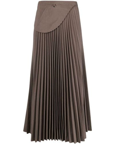Claudie Pierlot High-waist pleated skirt - Marrone
