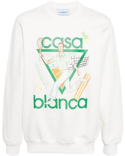 Casablancabrand Le Jeu Sweatshirt aus Bio-Baumwolle - Grün