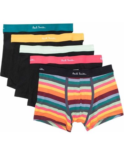 Paul Smith Logo-print Boxers (pack Of Five) - Black