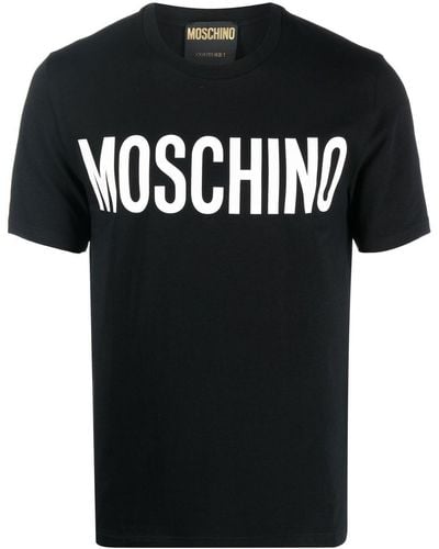 Moschino T-Shirt Mit Logo-Schriftzug - Schwarz