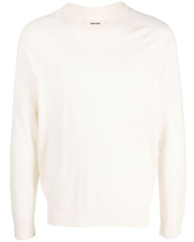 Zadig & Voltaire Thomaso Logo-intarsia Knitted Sweater - White