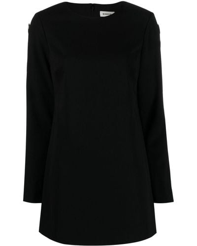 Jonathan Simkhai Appliqué-detail Long-sleeve Minidress - Black