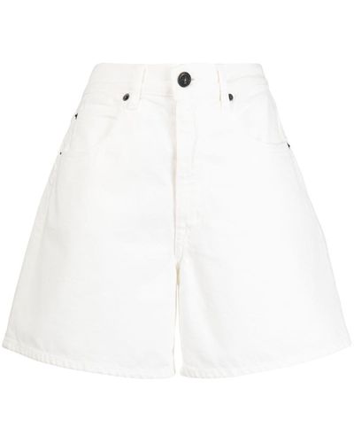 SLVRLAKE Denim Short en jean à taille haute - Blanc