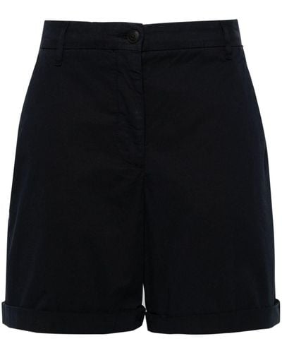 Tommy Hilfiger Pantalones cortos de vestir de talle alto - Negro