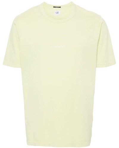 C.P. Company T-shirt en coton à logo imprimé - Jaune