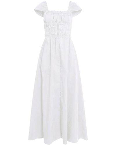 Altuzarra Lily Kleid mit eckigem Ausschnitt - Weiß