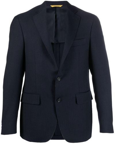 Canali Tailored Wool Blazer - Blue