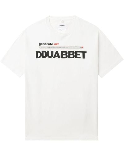 Doublet Katoenen T-shirt Met Tekst - Wit