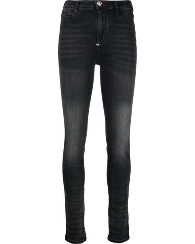 Philipp Plein High-waist Skinny-cut Jeans - Black