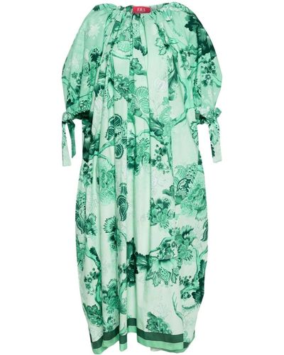 F.R.S For Restless Sleepers Vestido midi con estampado Aretusa - Verde