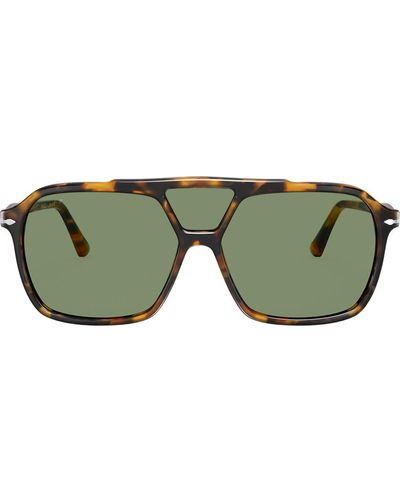 Persol Eckige Oversized-Sonnenbrille - Grün