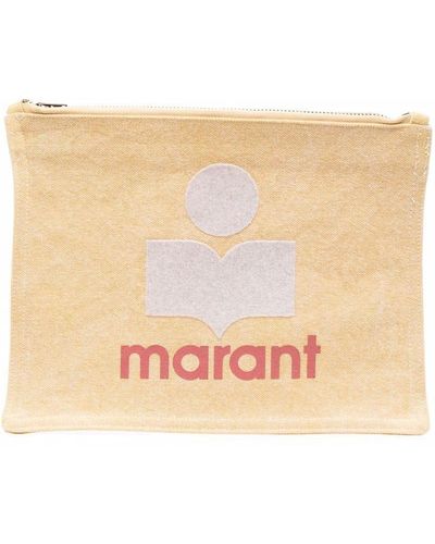 Isabel Marant ロゴ クラッチバッグ - イエロー