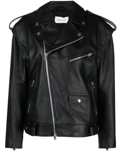 ARMARIUM Lena Zip-up Leather Jacket - Black
