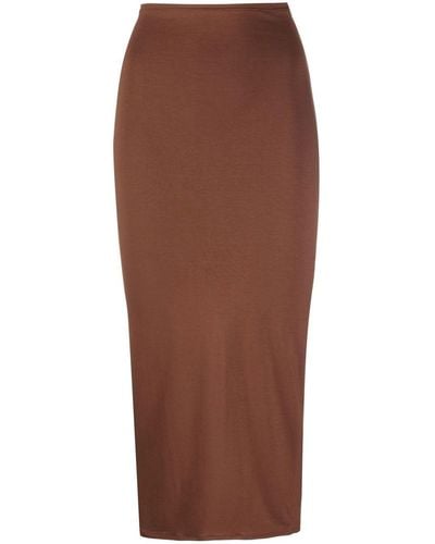 Concepto Twist-back Fitted Skirt - Brown