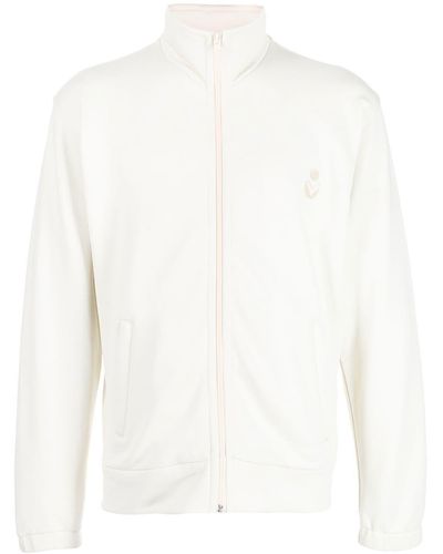 Isabel Marant Embroidered-logo Zip-fastening Jacket - White