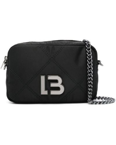 Bimba Y Lola Mini Logo-plaque Crossbody Bag - Black