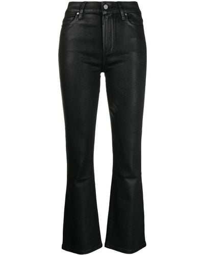 PAIGE 'claudine' Black Fog Luxe Coated Jeans'