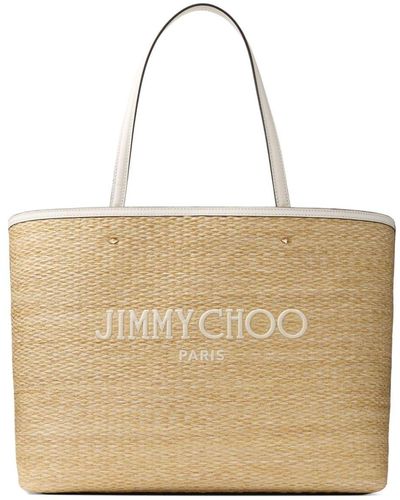 Jimmy Choo Marli Raffia Tote Bag - Natural