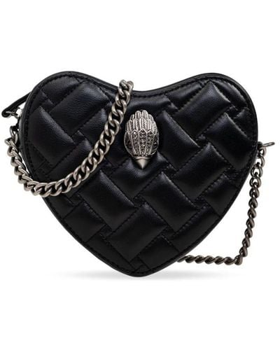 Kurt Geiger Kensington Heart Leather Crossbody Bag - ブラック