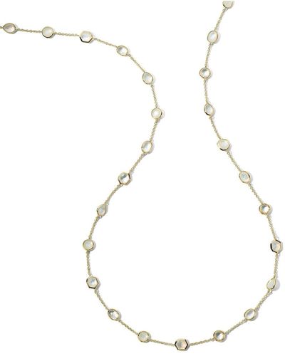 Ippolita 18kt Yellow-gold Rock Candy Stone Station Moonstone Necklace - White