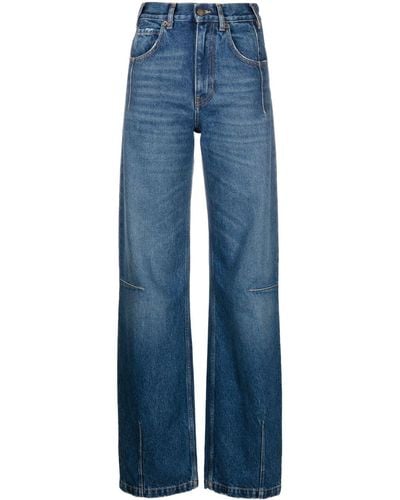 DARKPARK High-waisted Wide-leg Jeans - Blue