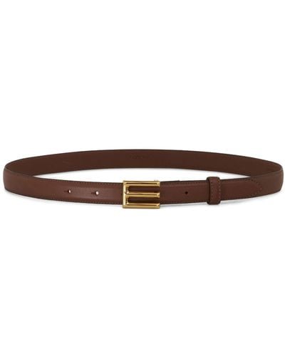 Etro Logo-buckle Leather Belt - Brown