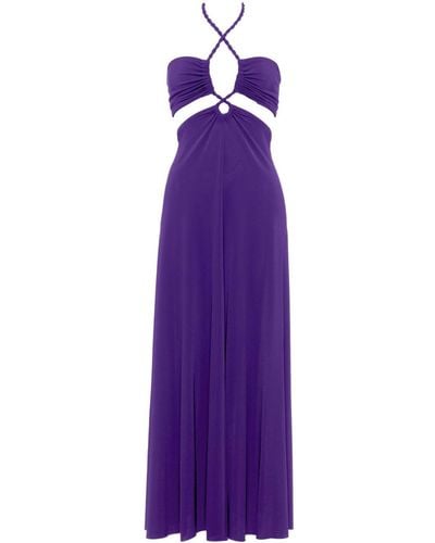 Eres Tina Halterneck Maxi Dress - Purple