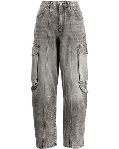 Sandro Tapered-Jeans mit hohem Bund - Grau