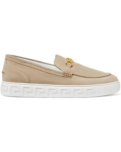 Versace Medusa '95 Leather Loafers - Natural