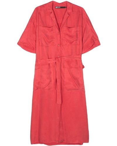 Bimba Y Lola Robe-chemise à taille ceinturée - Rouge
