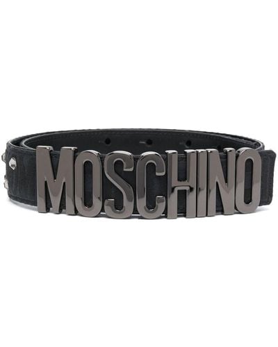 Moschino Stud-embellished Leather Belt - Black