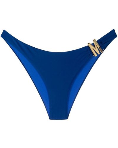 Moschino Bas de bikini à plaque logo - Bleu