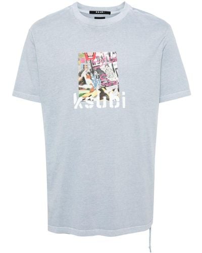 Ksubi Kulture Kash T-Shirt mit grafischem Print - Grau