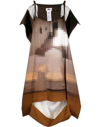 MM6 by Maison Martin Margiela Draped Sleeveless Dress - Brown