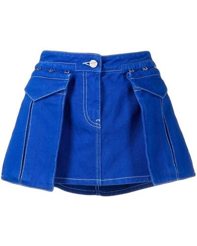 Dion Lee Denim Mini Skirt - Blue