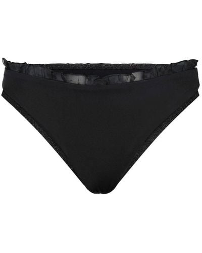 Giambattista Valli Bow-detail Ruffled Bikini Set - Black