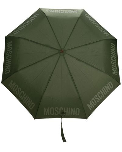 Moschino Logo-print Compact Umbrella - Green