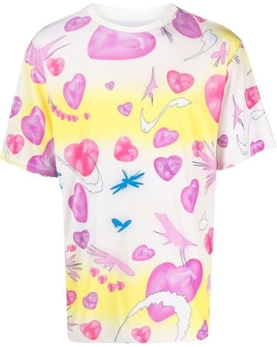 Liberal Youth Ministry Velvet-hearts Short-sleeve T-shirt - Pink