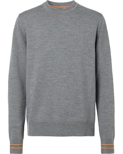 Burberry Pull à rayures Icon - Gris