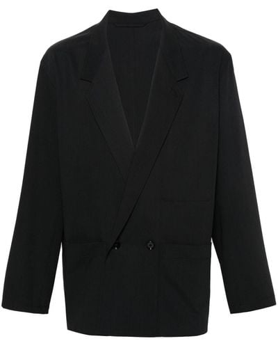 Lemaire Double-Breasted Blazer - Black