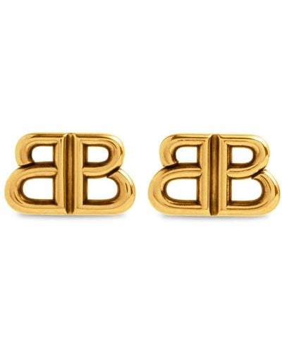 Balenciaga Monaco Stud Earrings - Metallic