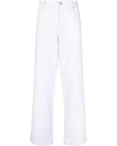 Isabel Marant Jeans con logo inciso - Bianco
