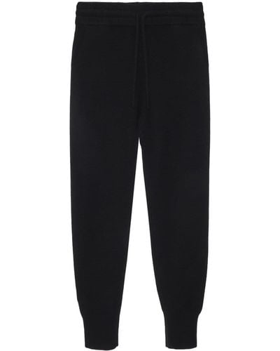 Anine Bing Angie Cashmere Track Trousers - Black