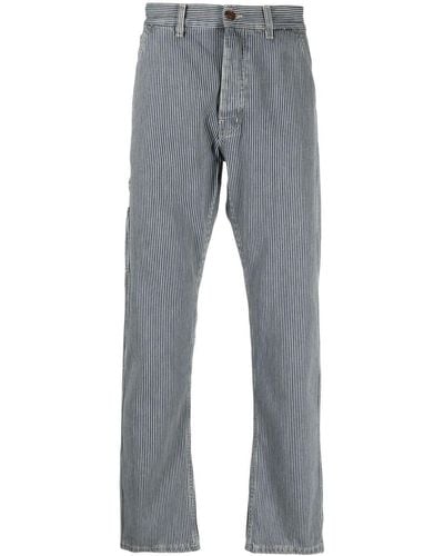 Haikure Pinstripe Straight-leg Jeans - Gray