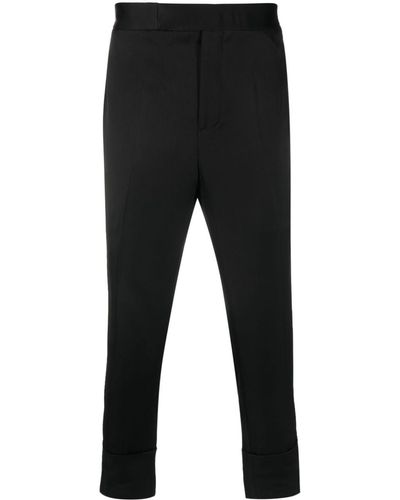 SAPIO Tailored Cropped Cotton Pants - Black