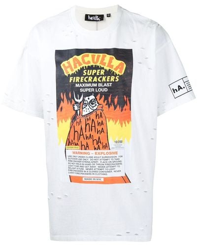 Haculla Camiseta Firecracker Vintage - Blanco