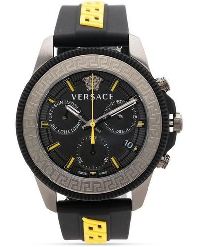 Versace Reloj Greca Action Chrono de 45mm - Negro