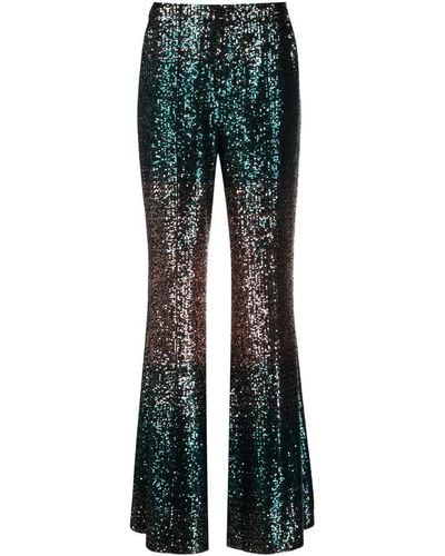 Elie Saab Two-tone Sequin Pants - Green