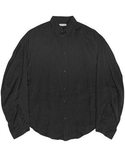 Balenciaga Button-down Long-sleeve Shirt - Black