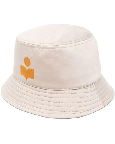 Isabel Marant Logo-embroidered Bucket Hat - Natural